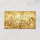 Elegant Gold Glitter Bokeh Visitekaartje (Achterkant)