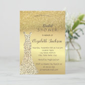 Elegant Gold Glitter Bokeh, Vrijgezellenfeest van Kaart (Staand voorkant)