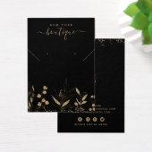 Elegant Gold Glitter Botanische Display Card Visitekaartje (Bureau)