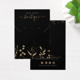 Elegant Gold Glitter Botanische Display Card Visitekaartje