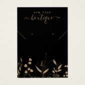 Elegant Gold Glitter Botanische Display Card Visitekaartje (Voorkant)
