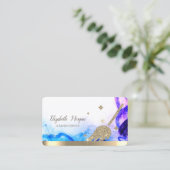 Elegant Gold Glitter Broom Abstract Visitekaartje (Staand voorkant)