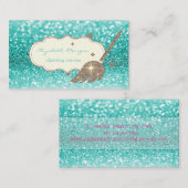 Elegant Gold Glitter Broom Bokeh Visitekaartje (Voorkant / Achterkant)