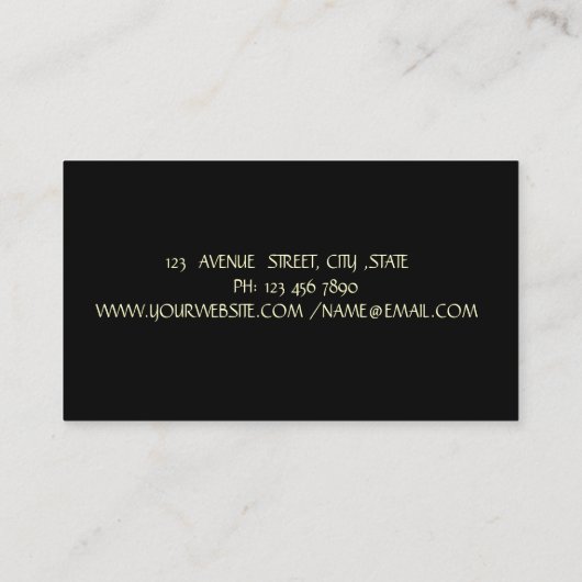 Elegant Gold Glitter Brush Stroke Lotus Flower Visitekaartje (Achterkant)