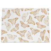 Elegant Gold Glitter Butterfly Groot Cadeauzakje (Voorkant)