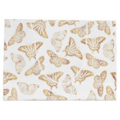 Elegant Gold Glitter Butterfly Groot Cadeauzakje (Achterkant)