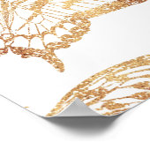 Elegant Gold Glitter Butterfly Poster (Hoek)