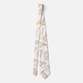 Elegant Gold Glitter Butterfly Stropdas (Achterkant)