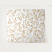 Elegant Gold Glitter Butterfly Wandkleed (Voorkant (horizontaal))