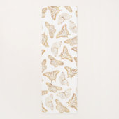 Elegant Gold Glitter Butterfly Yogamat (Achterkant)