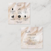 Elegant Gold Glitter Candle Care Vierkante Visitekaartje (Voorkant / Achterkant)
