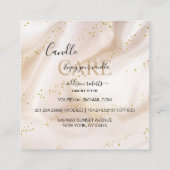 Elegant Gold Glitter Candle Care Vierkante Visitekaartje (Achterkant)