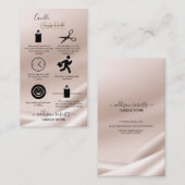 Elegant Gold Glitter Candle Care Visitekaartje (Voorkant / Achterkant)