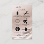 Elegant Gold Glitter Candle Care Visitekaartje (Voorkant)