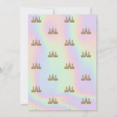 Elegant Gold Glitter Castle Holographic Birthday Kaart (Achterkant)