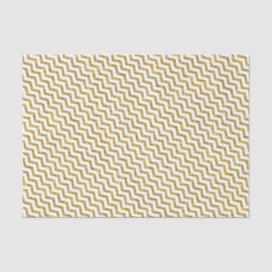 Elegant Gold Glitter Chevron Pattern on White Tissuepapier