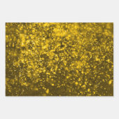 Elegant Gold Glitter Confetti Patroon Inpakpapier Vel (Voorkant)