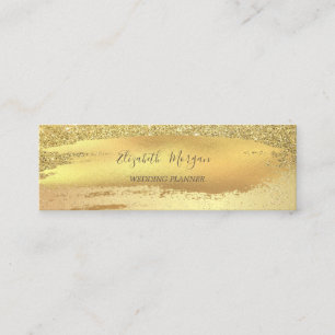 Elegant Gold Glitter Confetti, penseelstreek Mini Visitekaartje