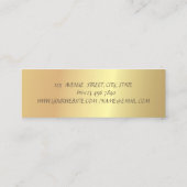 Elegant Gold Glitter Confetti, penseelstreek Mini Visitekaartje (Achterkant)