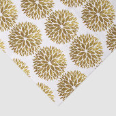 Elegant Gold Glitter Dahlia Flowers op White Tissuepapier (Detail)