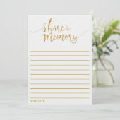 Elegant Gold Glitter Deel een Memory Kaart (Staand voorkant)