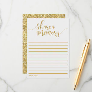 Elegant Gold Glitter Deel een Memory Kaart