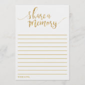 Elegant Gold Glitter Deel een Memory Kaart (Voorkant)