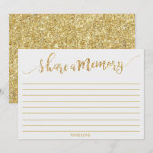 Elegant Gold Glitter Deel een Memory Kaart (Voorkant / Achterkant)