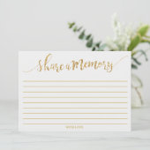 Elegant Gold Glitter Deel een Memory Kaart (Staand voorkant)