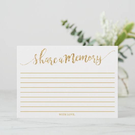 Elegant Gold Glitter Deel een Memory Kaart (Staand voorkant)