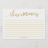 Elegant Gold Glitter Deel een Memory Kaart (Voorkant)