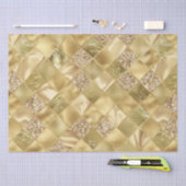 Elegant Gold Glitter Diamond Lattice Pattern Tissuepapier (Craft)