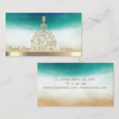 Elegant Gold Glitter Dress Visitekaartje (Voorkant / Achterkant)