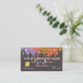 Elegant Gold Glitter Driving Black Credit Kaart Visitekaartje (Staand voorkant)