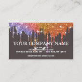 Elegant Gold Glitter Driving Black Credit Kaart Visitekaartje (Achterkant)