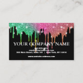 Elegant Gold Glitter Driving Black Credit Kaart Visitekaartje (Achterkant)