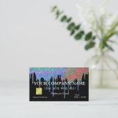 Elegant Gold Glitter Driving Black Credit Kaart Visitekaartje (Staand voorkant)