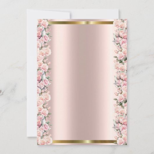 Elegant Gold Glitter Eenhoorn Rozen Baby shower Kaart (Achterkant)