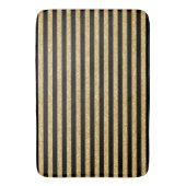 Elegant Gold Glitter en Black Stripe Pattern Badmat (Voorkant Verticaal)