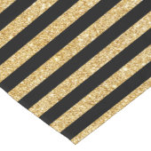 Elegant Gold Glitter en Black Stripe Pattern Korte Tafelloper (Hoek)