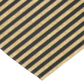 Elegant Gold Glitter en Black Stripe Pattern Tafelkleed (Gekanteld)