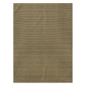 Elegant Gold Glitter en Black Stripe Pattern Tafelkleed (Voorkant)