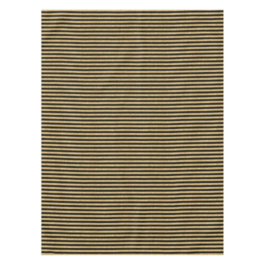 Elegant Gold Glitter en Black Stripe Pattern Tafelkleed (Voorkant)