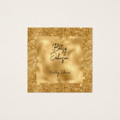 Elegant Gold Glitter en Gold Foil Visitekaartje (Voorkant)
