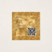 Elegant Gold Glitter en Gold Foil Visitekaartje (Achterkant)