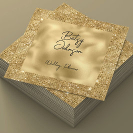 Elegant Gold Glitter en Gold Foil Visitekaartje