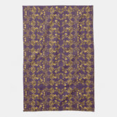 Elegant Gold Glitter Floral Garden Pattern Theedoek (Verticaal)
