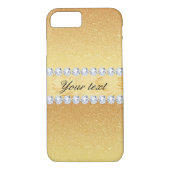 Elegant Gold Glitter Foil en Diamonds Case-Mate iPhone Case (Achterkant)