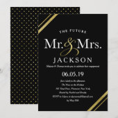 Elegant Gold Glitter Future Mr. en mevrouw Verlovi Kaart (Voorkant / Achterkant)