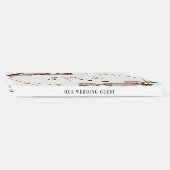 Elegant Gold Glitter Geo Pink Floral Wedding Gastenboek (Rug)